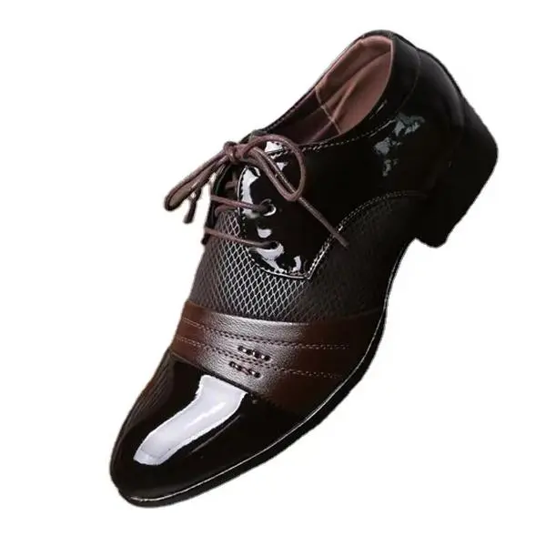 New Cheap Trendy Factory Casual Leather Formal Shoes Point Toe Business Dress Shoes  Comfortable Leisure Leather Men 0