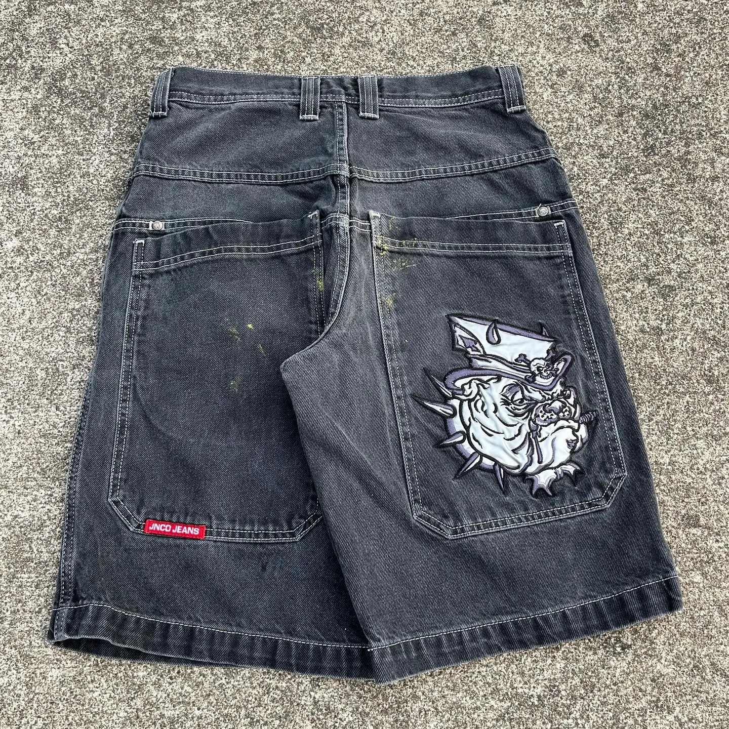 American Fashion Hip Hop Retro Summer Denim Shorts Women Y2K New Street Casual Loose Wild Straight Jeans Couple Punk Rock Shorts