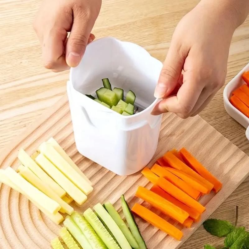 Product Introduction of Chip Chop - 2-in-1 Manual Cutter for Perfect French Fries and Veggie Sticks with Removable Grid and Non-Skid Base 4