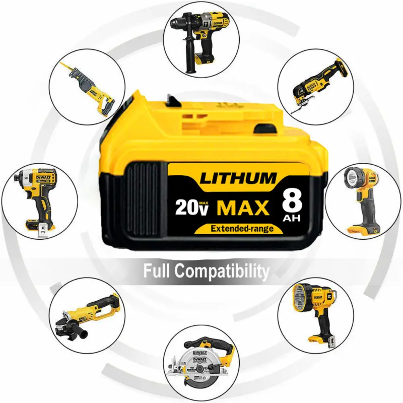 2X For DEWALT DCB184 18V 9.0Ah Li-ion Battery 18Volt Max XR DCB182 DCB183 DCB200 4