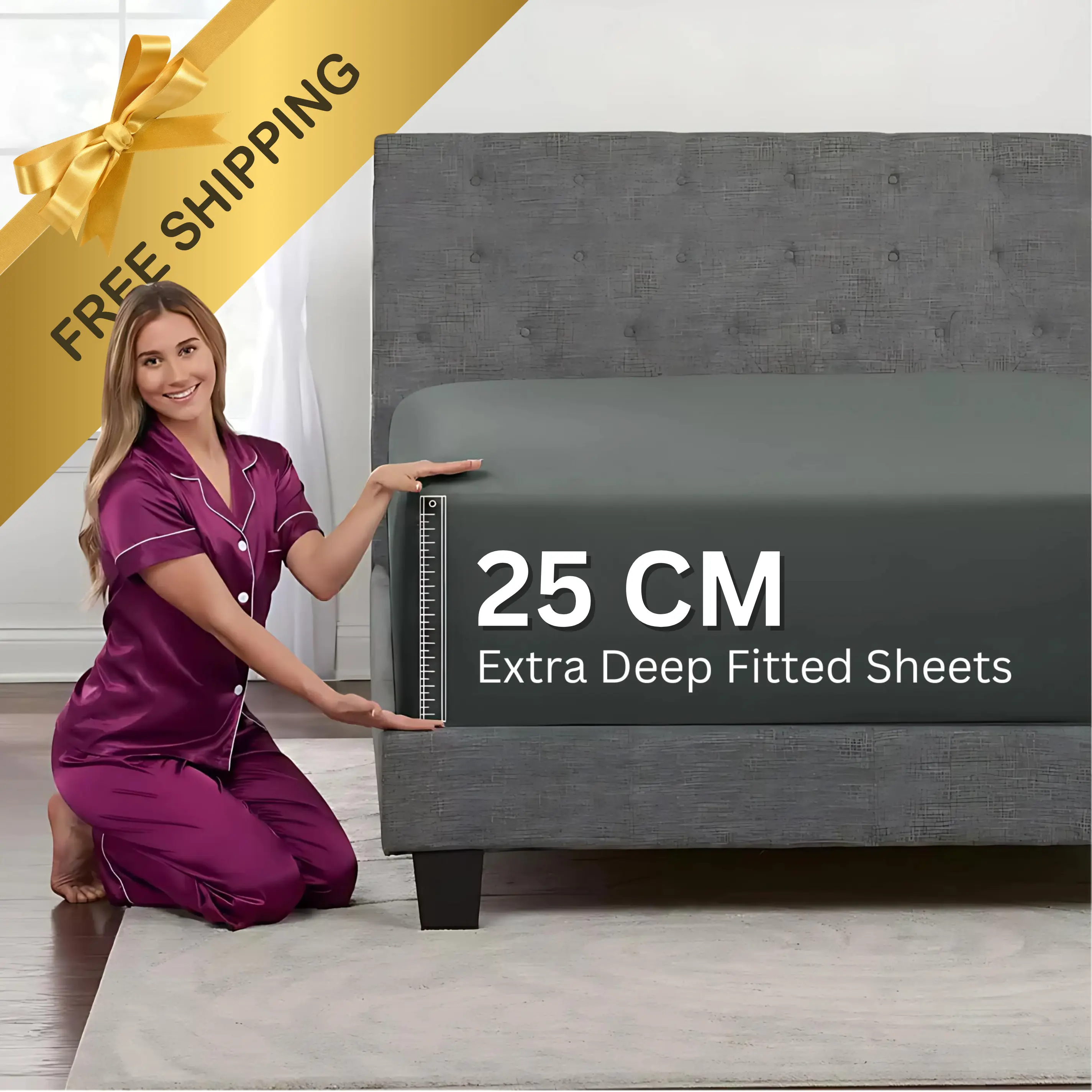 Extra Deep 25 cm Full Fitted Bed Sheet in UK Sizes for Comfortable and Durable Sleep