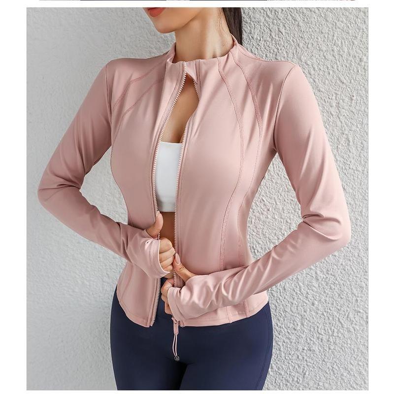 Sport Outfit Zip Up Winter Women Running Jackets Workout Gym Fitness Women Jackets With Coat Thumb Holes 8