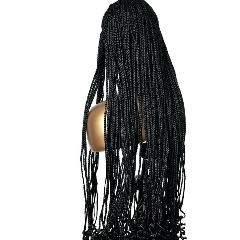 Black Braided Wig with Full Lace - Two Steps 5