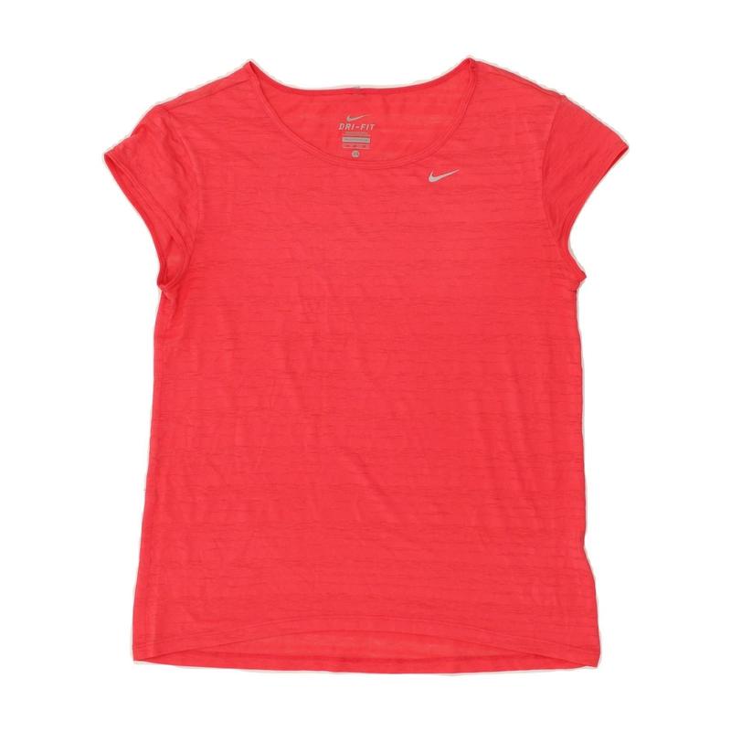 Pre-Owned Vintage NIKE Womens Dri Fit T-Shirt Top UK 6 XS Pink Striped 0