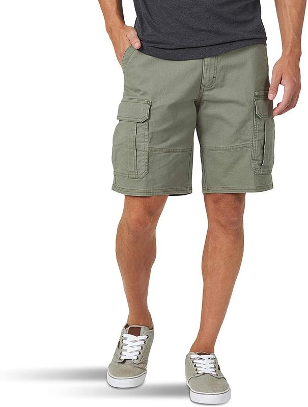 WRANGLER Mens Cargo Combat Twill Shorts Relaxed Fit Shorts Cotton Work Pants Size 28-54 Fabric Menswear Pocket 4