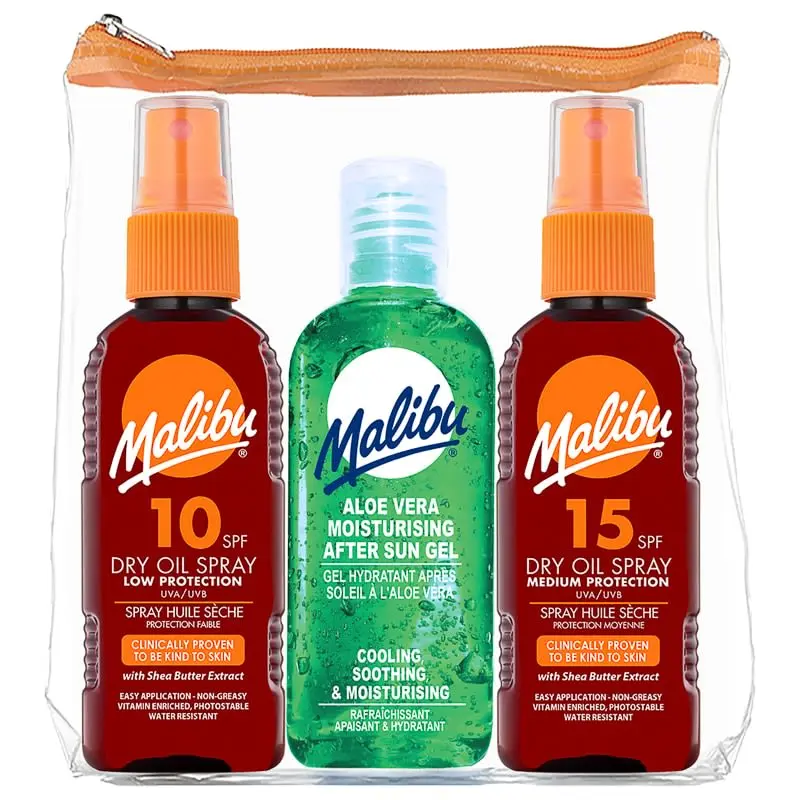 Malibu Travel Bag with Sunscreen 3pk 0