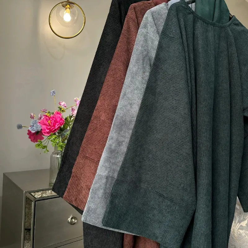 Winter Closed Corduory Abaya with Pockets, Hijab and Belt for Women lover 6