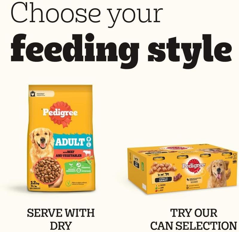 PEDIGREE - Adult Wet Dog Food Pouches - 40 x 100 g - Mixed Selection in Gravy - Dog Food Wet Bulk Pack 2