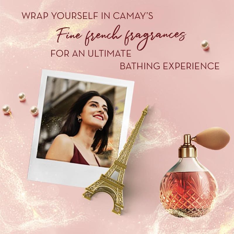 PACK OF 9 Camay Classic International Beauty Soap with Carnations & Roses Combo Pack Offer, Indulging French Fragrance, Moisturizing Bathing Soap with Nature’s Scent for Daily Skincare, Silky,Soft & Glowing Skin 125g Body Care Luxury Gentle 5