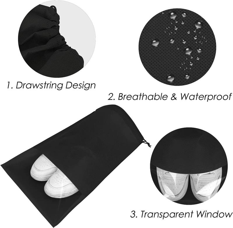 20X Large Portable Shoes Bag Travel Storage Pouch Drawstring Dust Bags Non-Woven 3