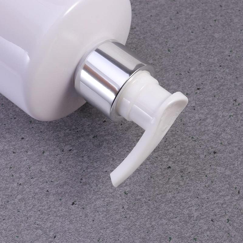 Set of 3 - 500ML Bathroom Dispenser Soap Pump. This sleek white cylindrical PET plastic bottle comes with a silver white lotion pump for convenient soap dispensing. Enhance your bathroom decor while keeping your hands clean and hygienic. Easy to refill 3