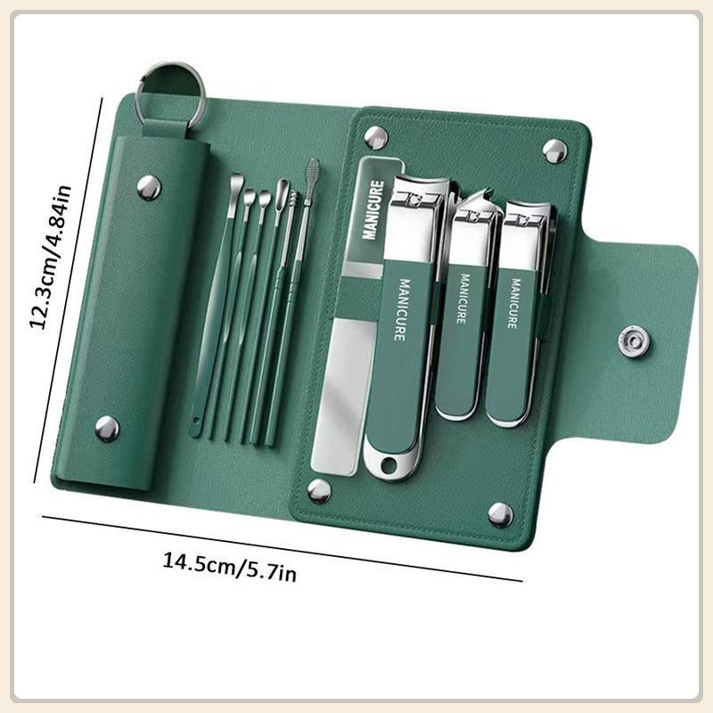 Product Introduction of Professional Manicure Set, 10pcs Nail Clipper Kit, Ear Digging Spoon, Personal Care Tools, Grooming Kit for Travel and Home, Nail Supplies 5