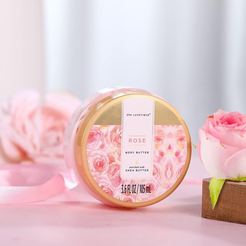 8pcs Rose Bath Gift Set with Body Lotion, Body Butter, Bath Bombs, Bath Gift Sets for Christmas Gifts, Birthday Gifts 4
