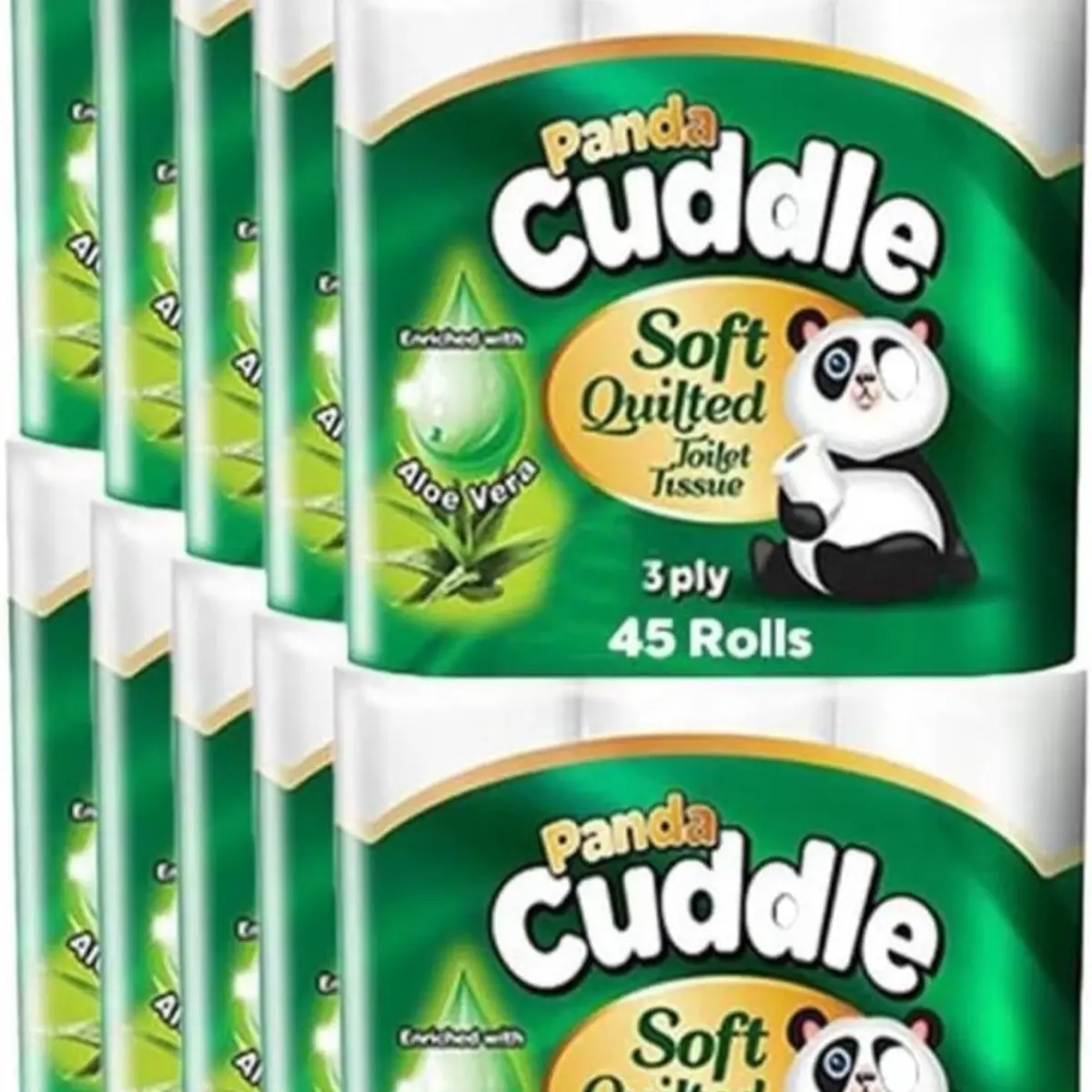 Cuddle Panda Soft Bathroom Tissue, Pack of 90 Rolls - multi colour- Sheets, Toilet flushable kitchen Cleaning Wipes