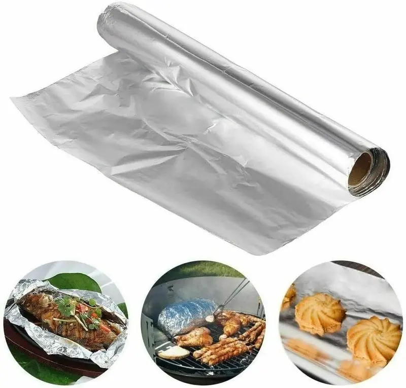 Catering Aluminium Foil Silver Premium Heavy Duty Ready To Use Durable and Food Safe Ideal for Kitchen Catering Cooking and Disposable Cookware Roll 300mm x 30m Versatile 2