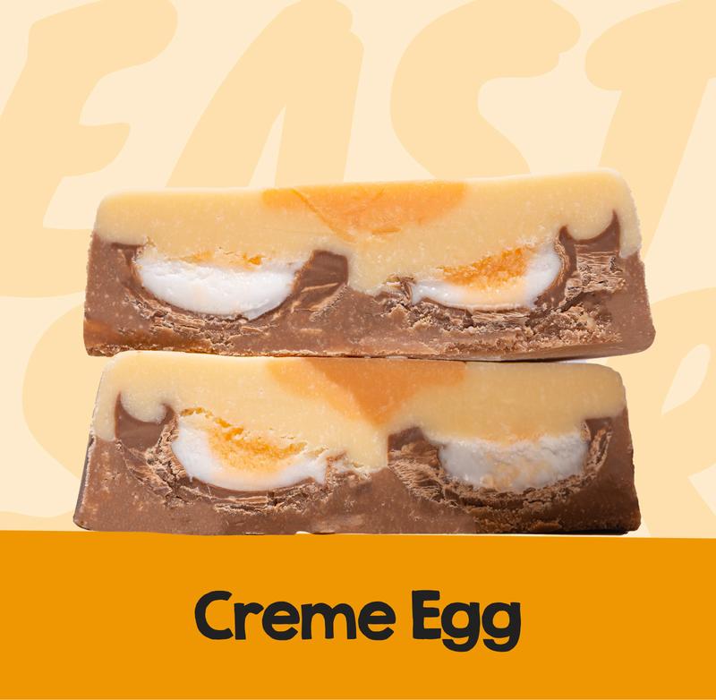 Creme Egg Handmade Fudge Block 250g - Chocolate Vanilla Fudge 1