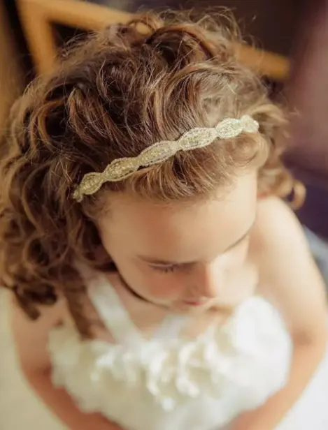 Bridal Headband with Rhinestones and Crystal Embellishments for Flowergirls 4