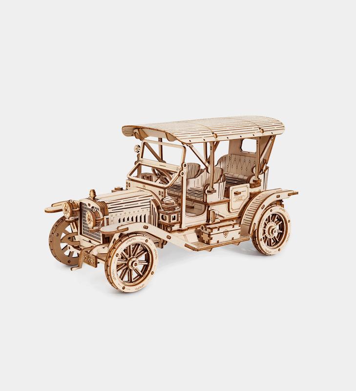 Vintage Car 3D Wooden Model Puzzle Building Kit 1
