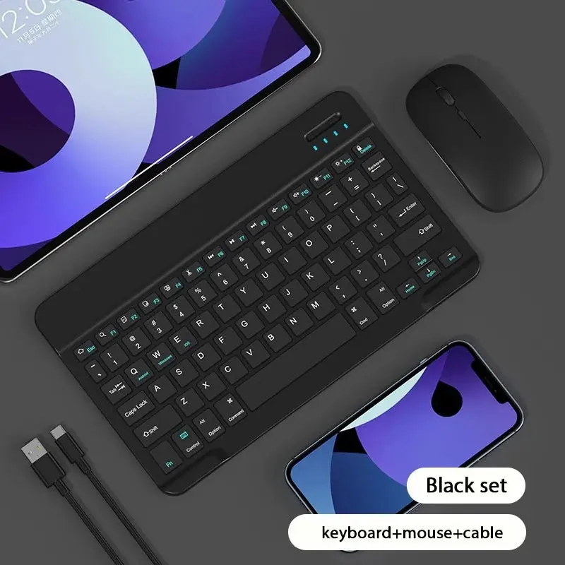 10 inch Magnetic Tablet Keyboard for iPad 2024 10.9 11 10.2 Bluetooth Rechargeable Keyboards for Xiaomi 6 Huawei Matepad 11.5 8