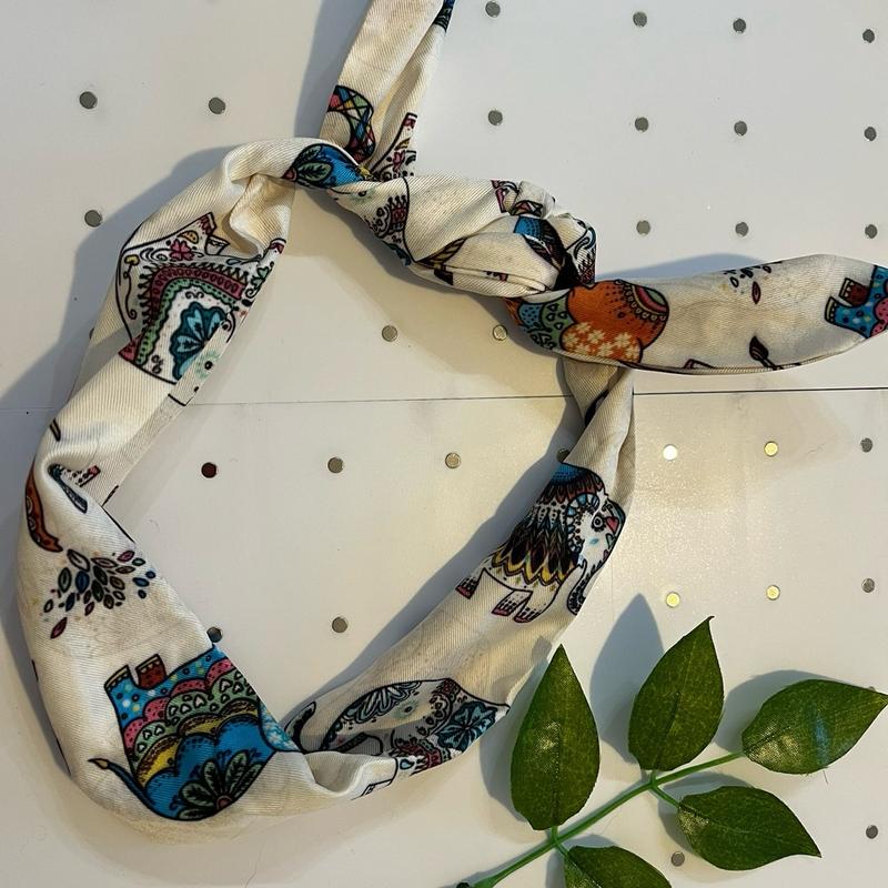 Handmade WIRE HEADBAND wired head scarf rockabilly hair band wrap vintage pin up 50s 60s 70s 80s 5