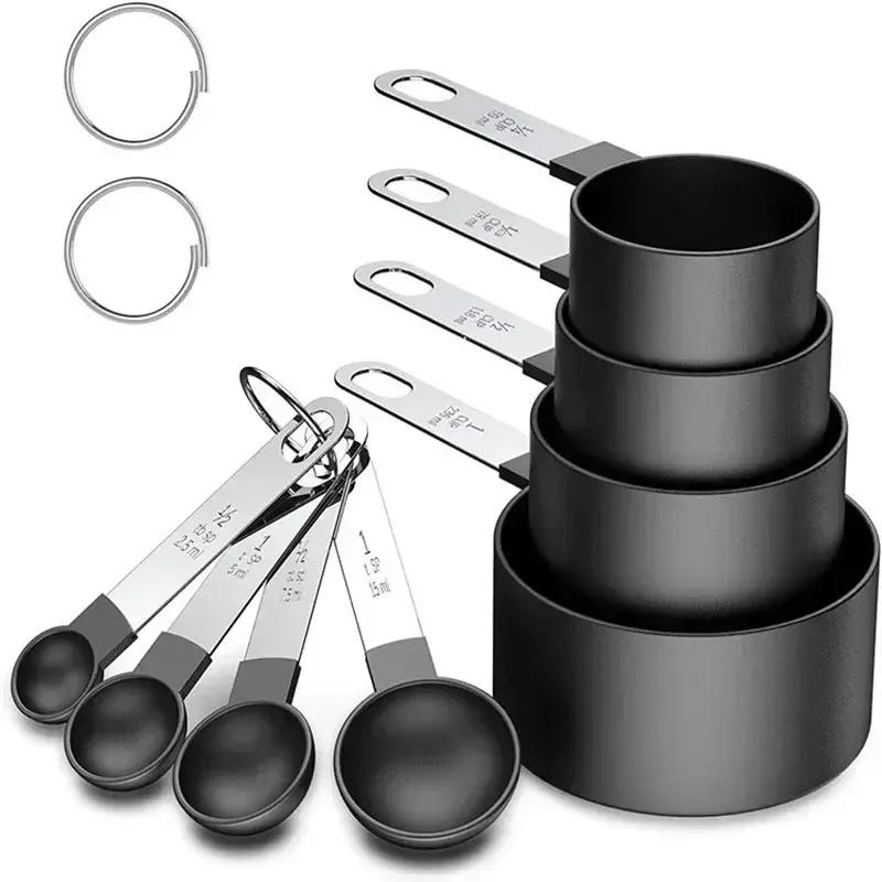 8Pcs Measuring Spoons Teaspoon Sugar Scoop Cake Baking Flour Measuring Cups Stainless Steel Handle Kitchen Measuring Tools 0
