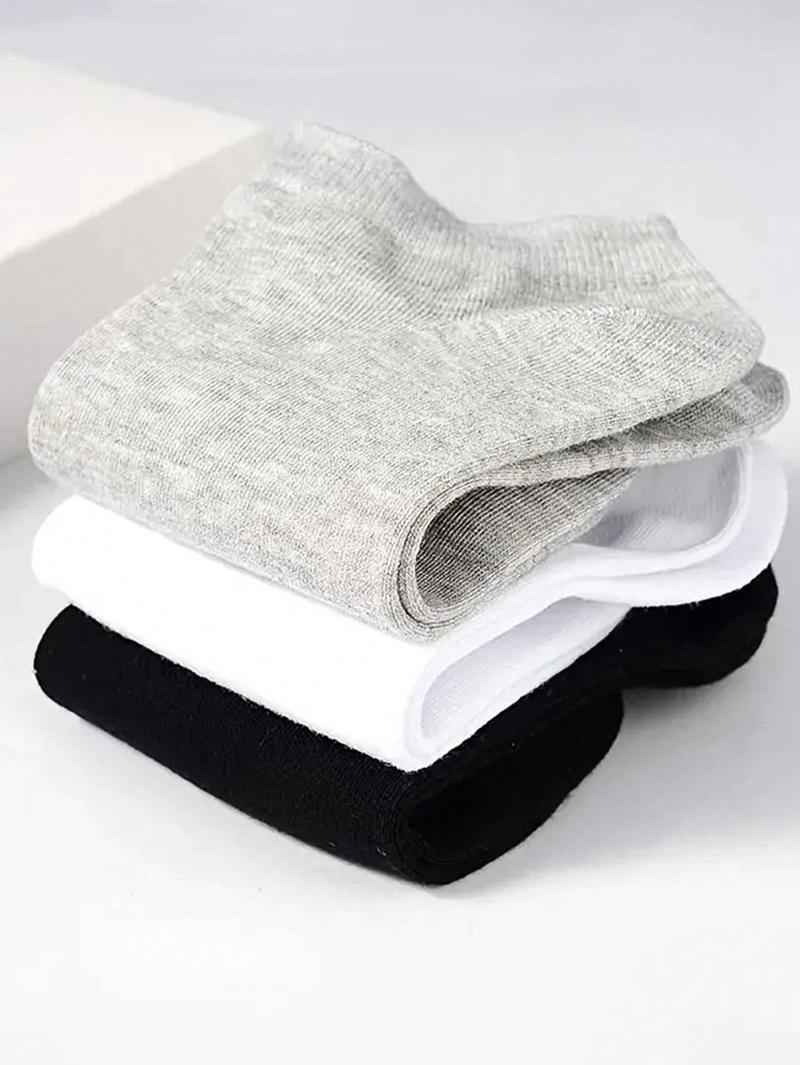 Product Introduction of 1/5/10/15/20/25/30 Pairs Men Socks Essential Ankle Socks, Soft & Lightweight All-Match Low Cut Ankle Socks, Women's Stockings & Hosiery, Gym Fabric Menswear Day Polyester Stripe Unisex Multicolor 13