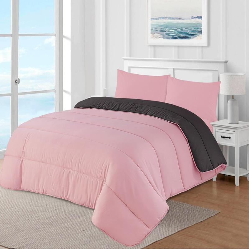 Coverless Hollowfiber Duvet 13.5 tog Straight Stitched Reversible Double King warm 5