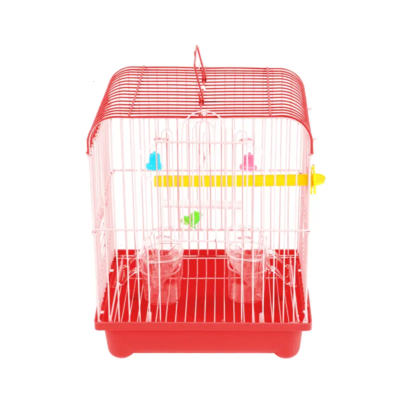 Small Bird Cages 22cm x 27cm x 16cm for Canaries, Budgies, Finches, Metal, Accessories 8