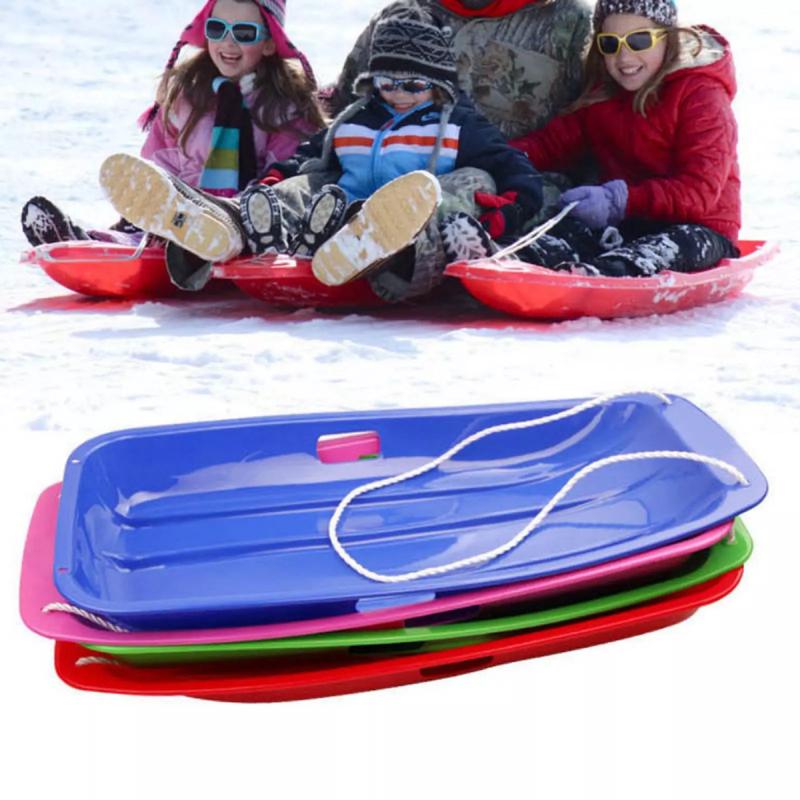 KIDS ADULTS LARGE HEAVY DUTY SNOW SLEDGE TOBOGGAN SLEIGH ROPE PLASTIC SKI Christmas sale, Christmas gift, Flash 50%off, Happy New Year sale 0