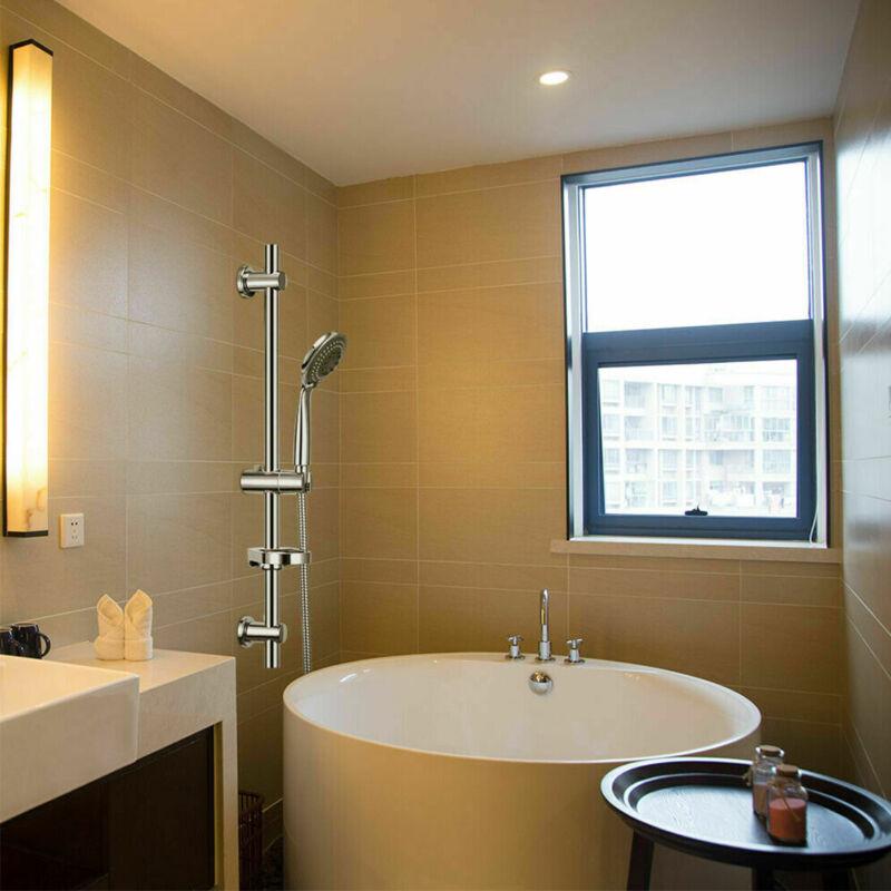 Product Introduction of Adjustable Slider Rail Shower Riser Kit With Soap Bar Holder Hose Head Set UK 24