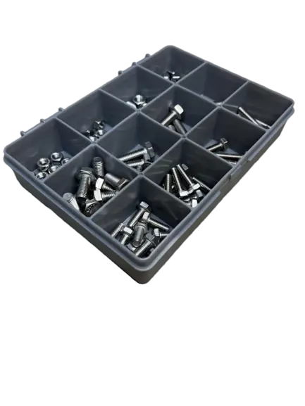 A2 Stainless Steel Assorted Metric M6 M8 Hex Head Set Screws Full Nuts 100 Pieces fasteners 5