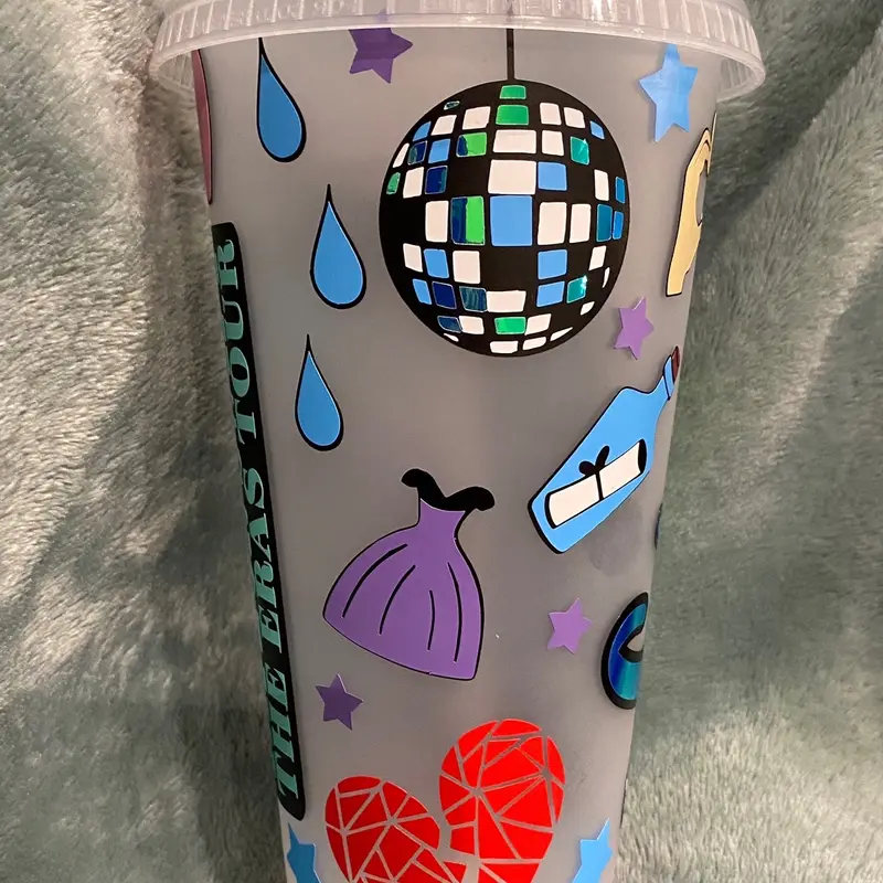 Taylor Swift THE ERAS TOUR 24oz acrylic cup with personalisation 7