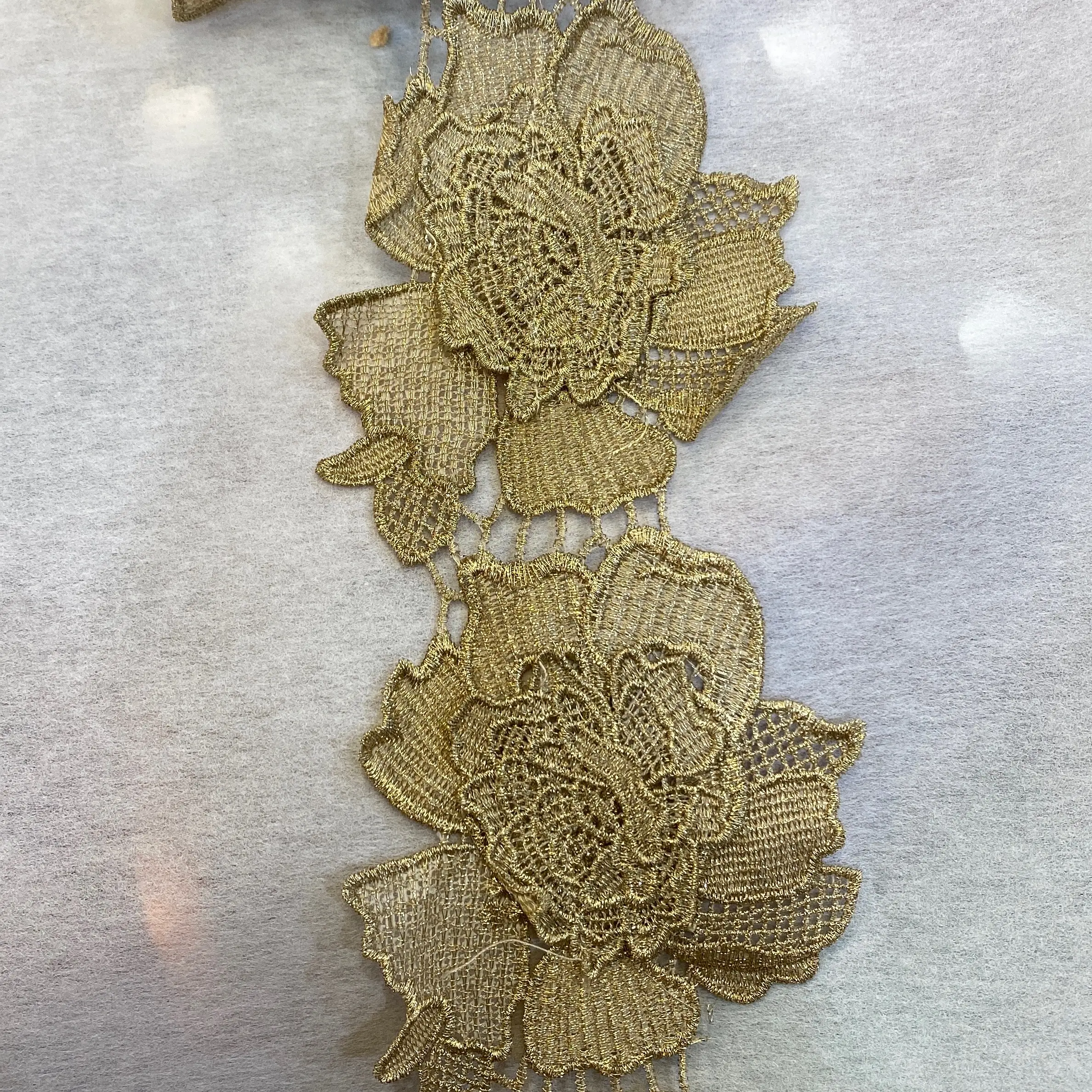 Flower patches lace trimming trim for dress scarf price per mete patches 3D lace trim