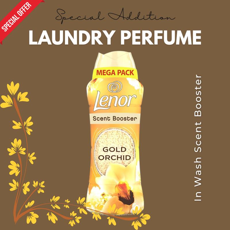 Gold Orchid In-Wash Laundry Scent Booster Beads, 570g - Long-Lasting Freshness for Up to 12 Weeks Floral Fragrance Household Perfume Flower Container Scented 0