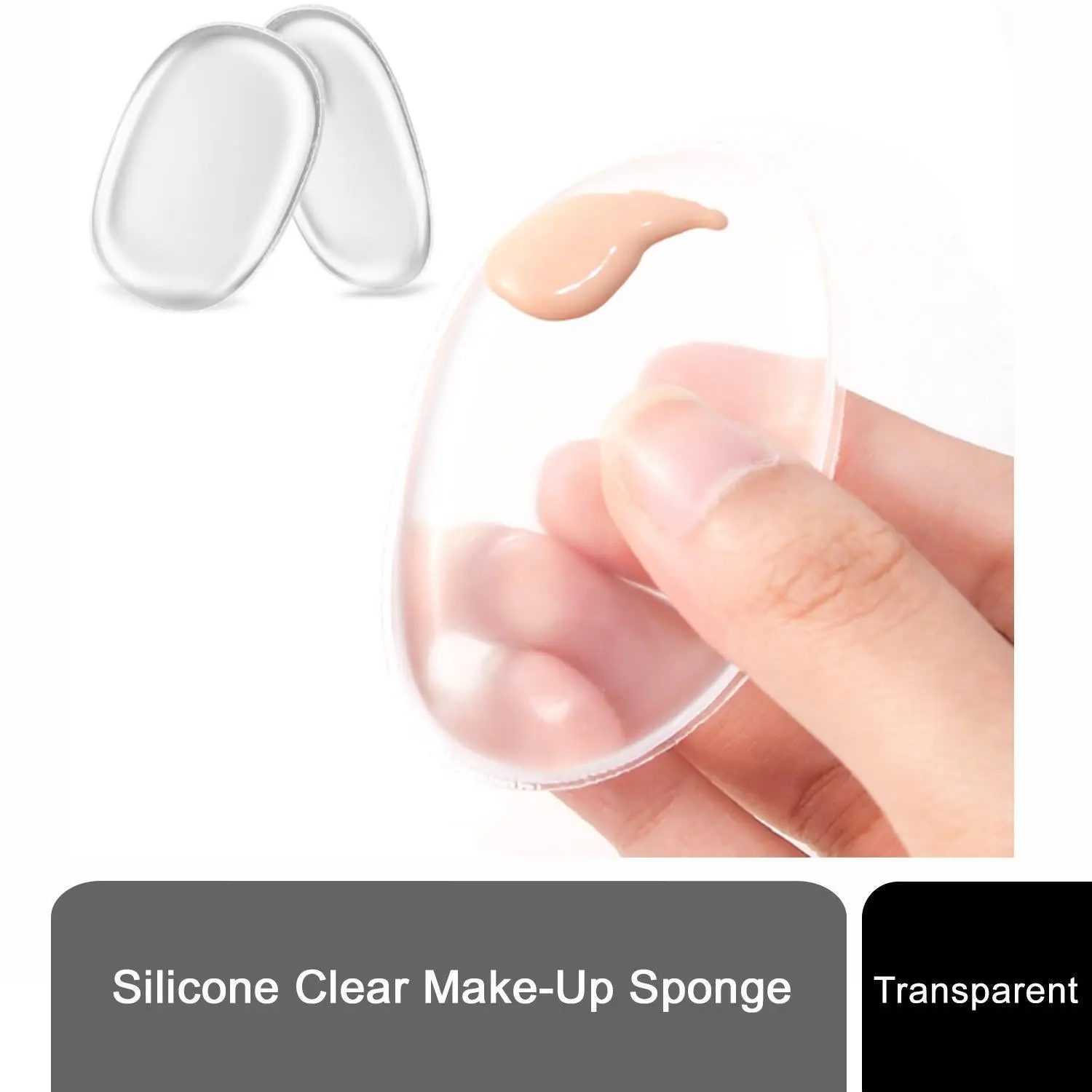 Carousel Silicone Clear Make-Up Sponge Clear