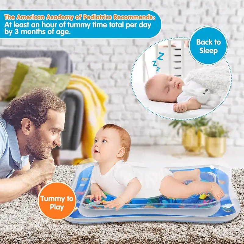 Creative Baby Water Play Mat,Montessori Early educational toys Inflatable kids for Infants Toddlers Baby Toys for 3~24 Months 4