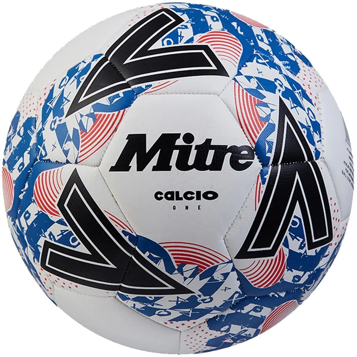 Mitre Calcio One Training Football - White/Black/BOTN Blue