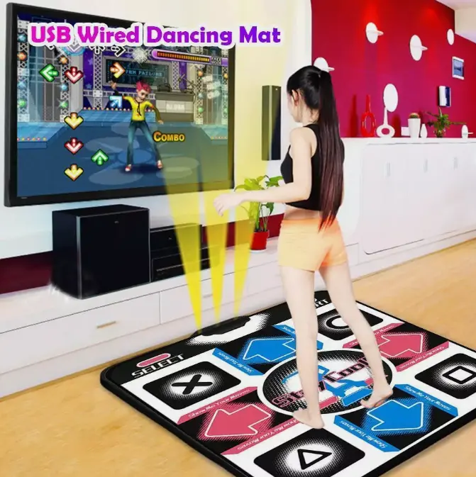 USB Non-Slip Dance Mat Pad Single Dancing Step PC Video Household Game New UK