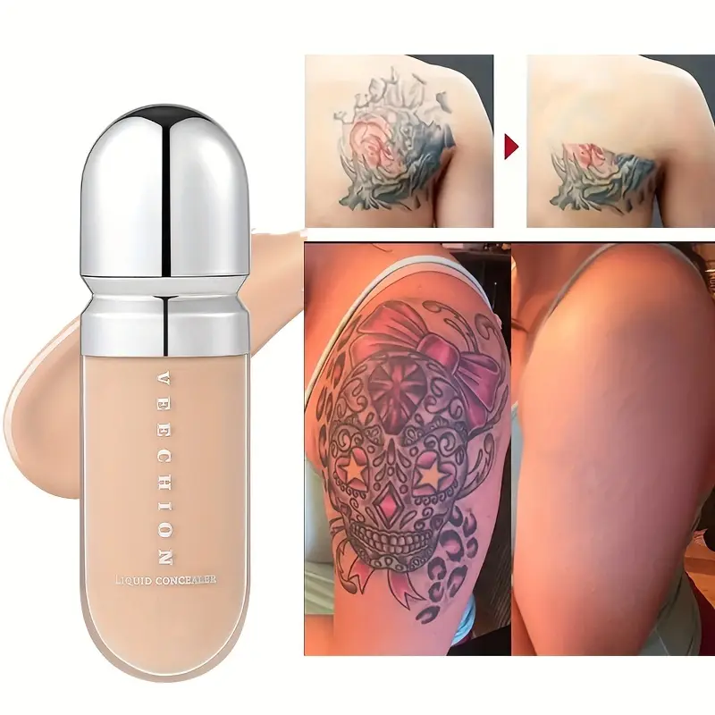 12-Color Matte Liquid Concealer, Full Coverage, Long-Lasting, Waterproof Tattoo & Blemish Cover, Multi-Functional Face & Body Concealer, Buildable Coverage, All Skin Tones & Types, Liquid Form wonderskin 1