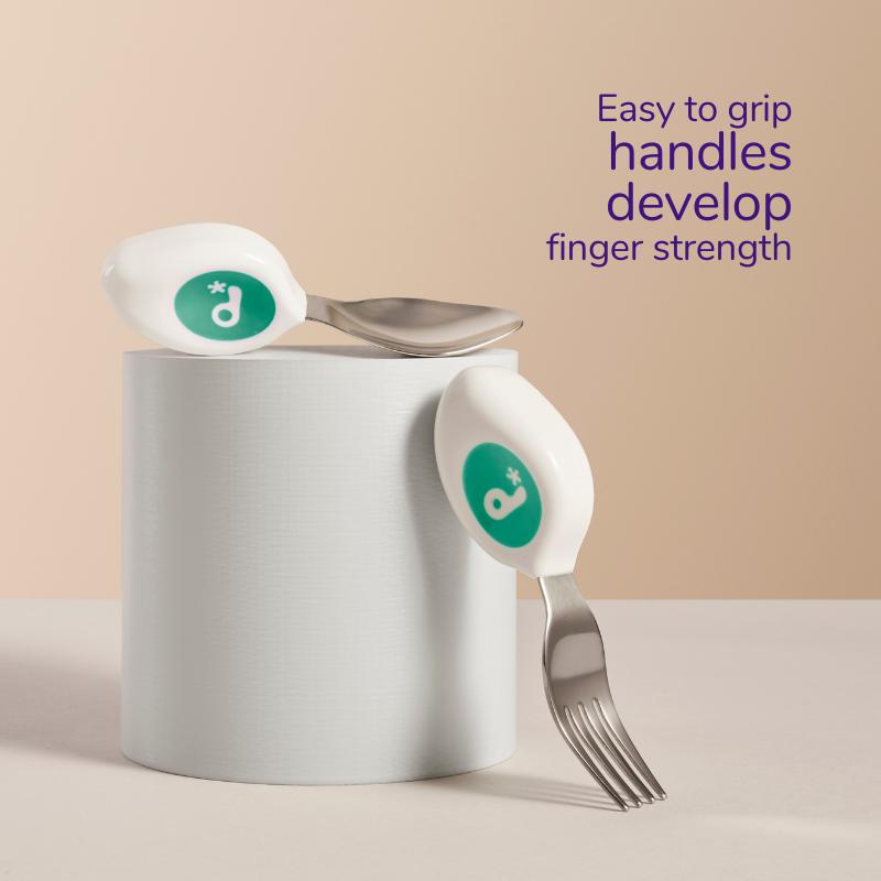 doddl - full Mealtime Set for Baby To Toddler, includes Baby Spoon and Fork, Aqua Suction Bowl, Toddler Spoon Fork and Knife Set with Carry Case and Toddler Plate 8