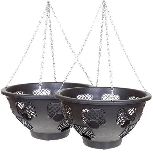 Easy Fill Hanging Basket Set of 2 x 15" Baskets plantpot flowerpot garden pots