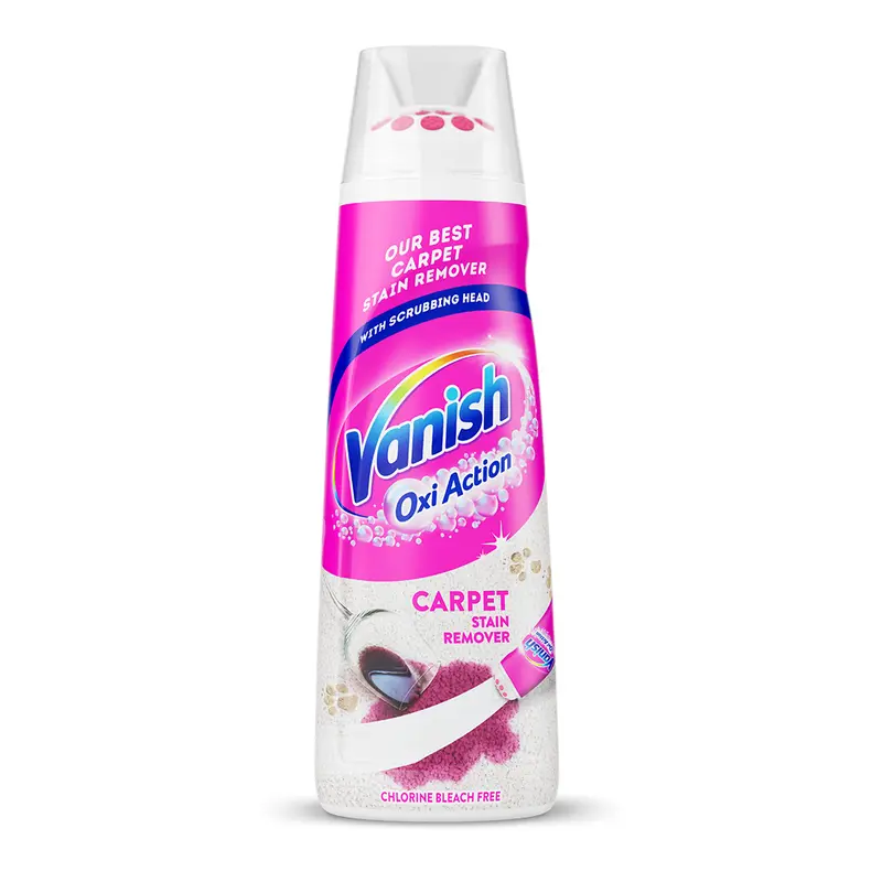 Vanish NEW Oxi Action Carpet Stain Remover, Gold Carpet Serum with Scrubbing Head, Targeted Action Against Tough Stains, Chlorine Bleach Free Formula, Safe to Use on Carpets & Upholstery 195 ml 0
