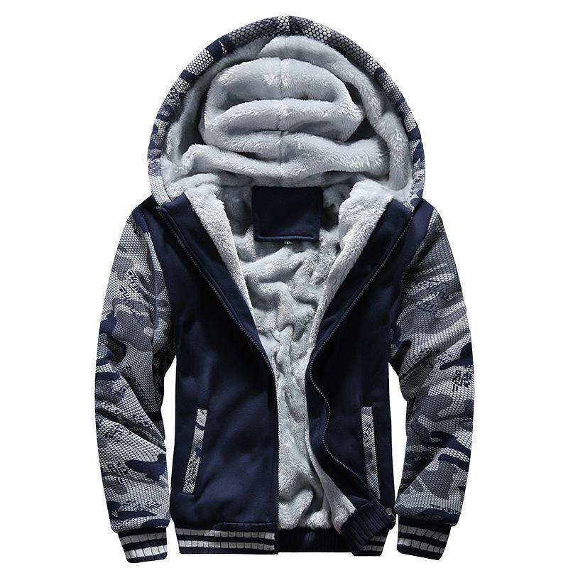 Men's Jacket Camouflage Thicken Winter Jackets for Men Fleece Long Sleeve Coat Man Casual Hoodies Streetwear Men's Coats 6