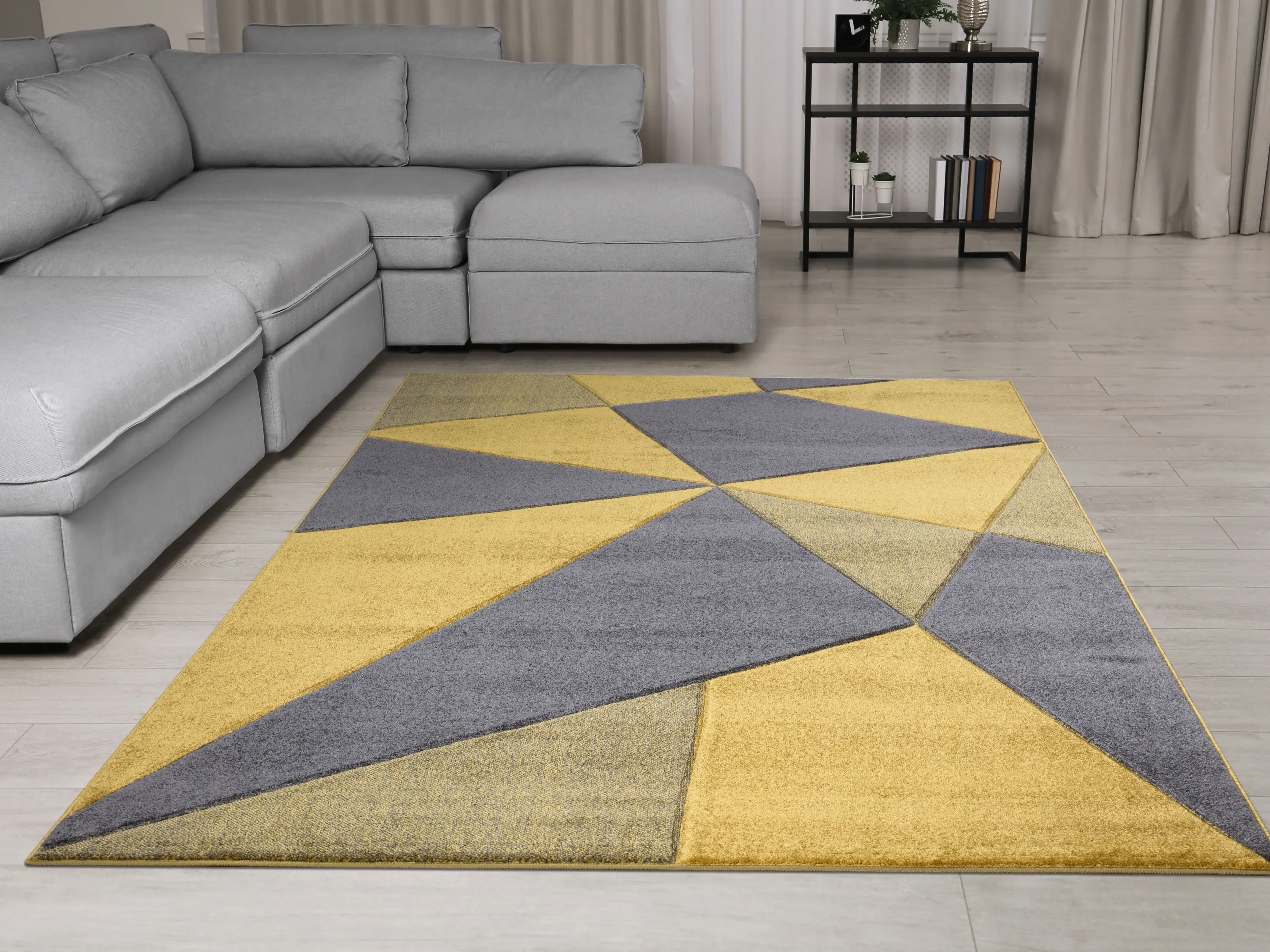 Extra Large Stain-Resistant Navy Area Rug - Flat Weave Polypropylene for Living Room, Bedroom, Hallway & Kitchen