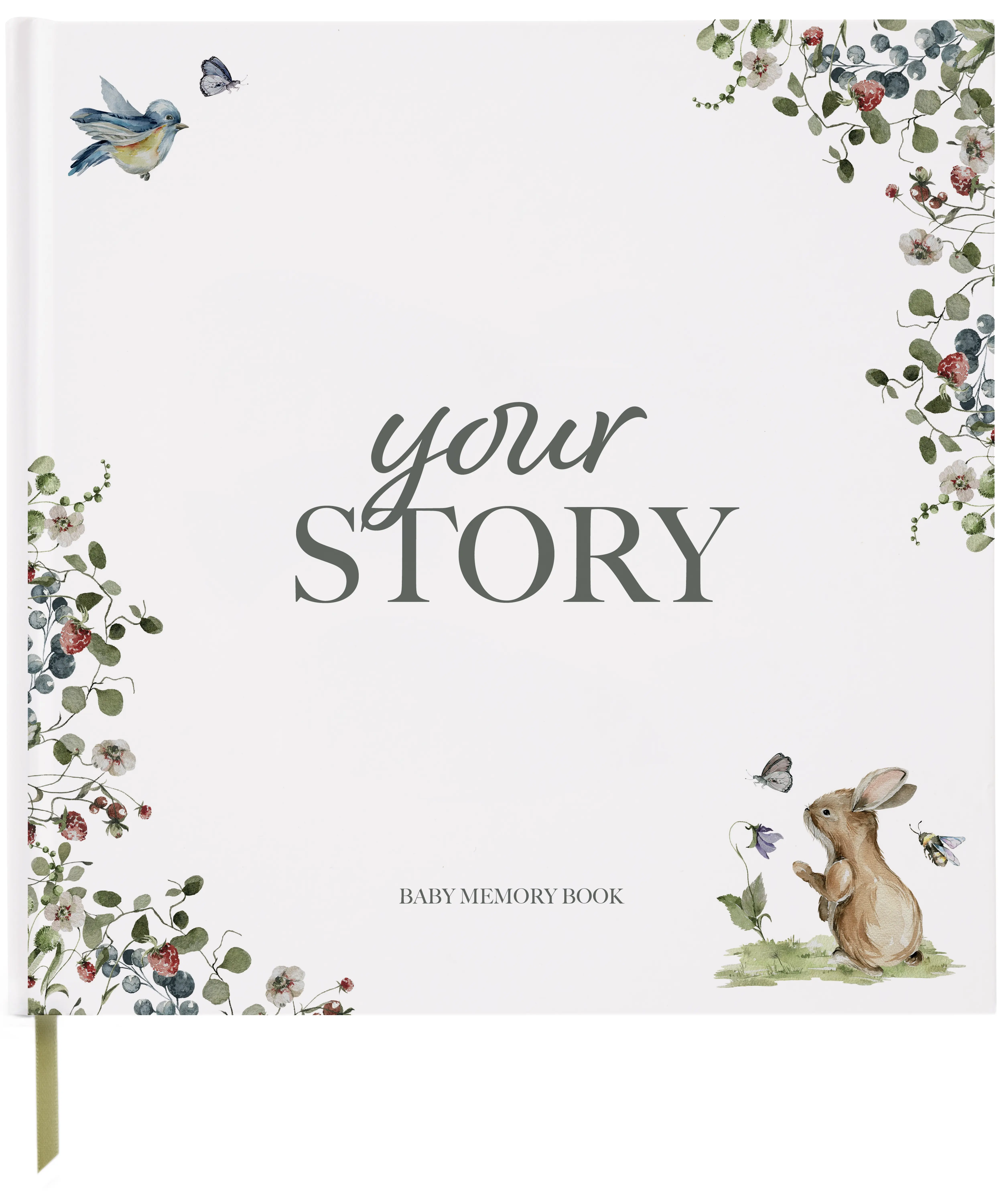 Baby Record Book & Scrapbook | Forest Edition | Record Album Gift for Newborn Baby Boy & Girl, Great For Expecting Mums