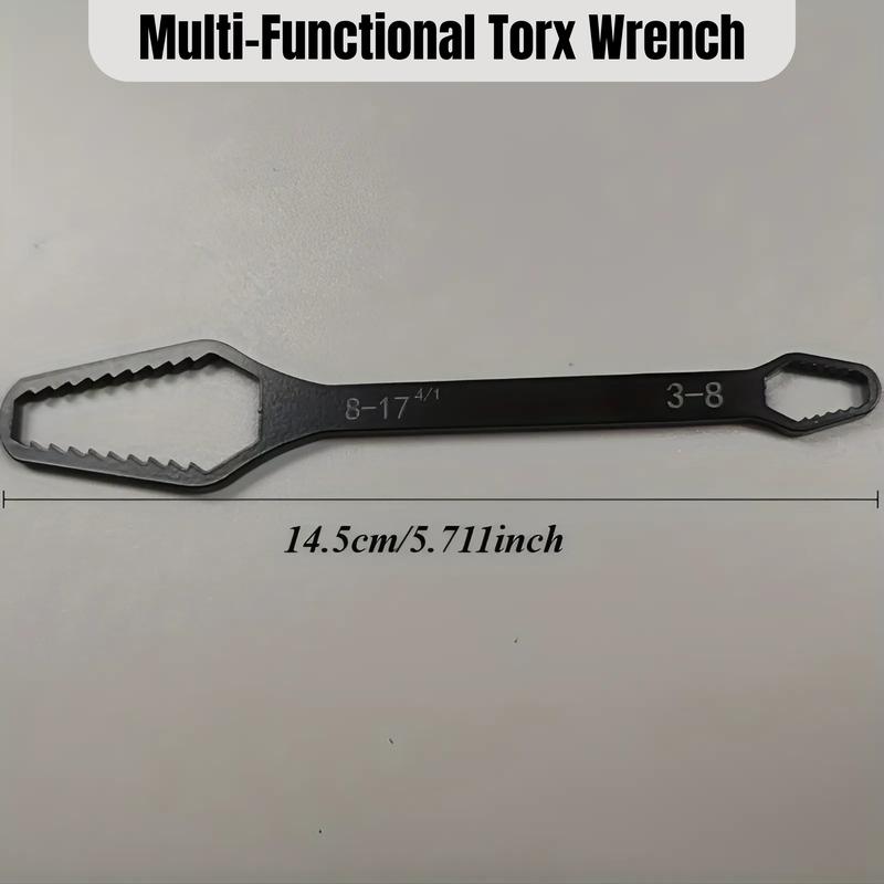 Heavy-Duty Double-End Multi-functional Universal Wrench - 3-17mm Self-Tightening Lazy Wrench for Car, Bicycle, Home, and Engineering Applications 4