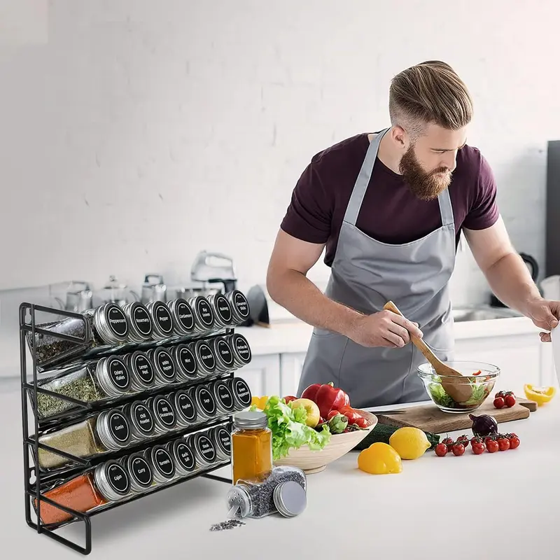Lushhub  4-Tier Spice Rack Organizer – Space-Saving Iron Shelf for Kitchen & Pantry 5