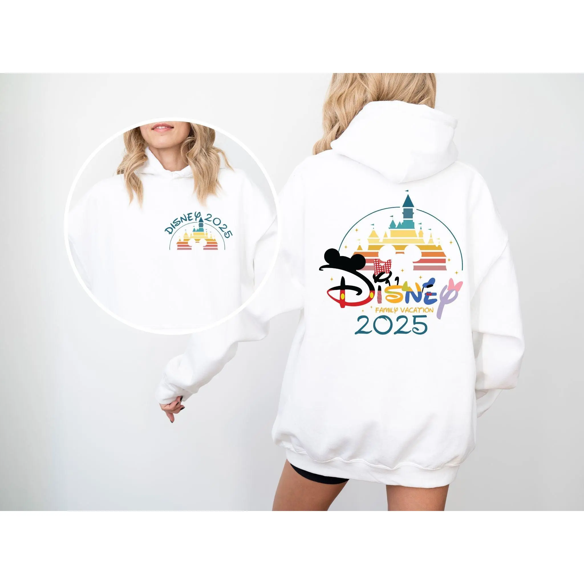 Family Trip 2025 Hoodie / hooded Jumper: Kids and Adults Sizes - Perfect for going to Disney