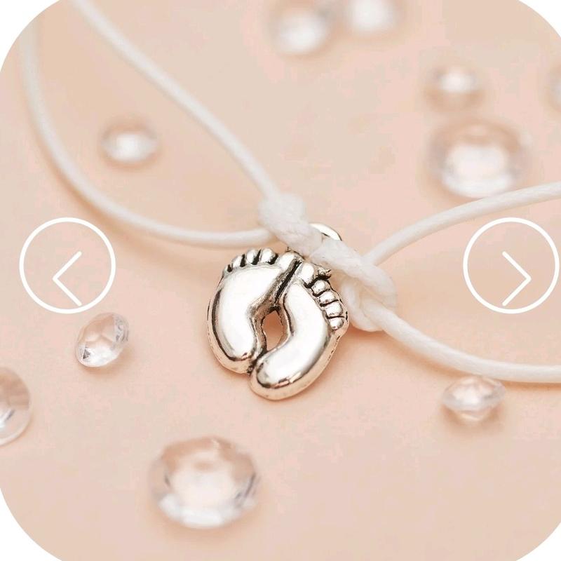 Mum To Be Gift Bracelet with Baby Feet Pendant 2