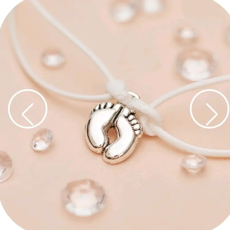 Mum To Be Gift Bracelet with Baby Feet Pendant 2